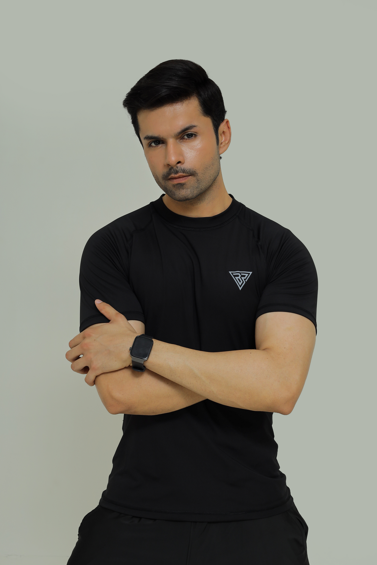 BR Compression Short Sleeves- Black and olive green (Copy)